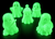 Boo Crew Set of 5 Glow in the Dark Ghosts 3D Printed Halloween Decor