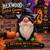3D Printed Witch Gnome Halloween Decor Black Hat Figurine Shelf Desk Display