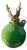 3D Printed Reindeer Christmas Ornament Green Snowflake Ball 2 Inch Holiday Decor