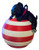 Peppermint Pup 3D Printed Christmas Ornament Black Dog Holiday Decor 2"