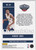 2021-22 CHRONICALS #35 HERBERT JONES- NEW ORLEANS PELICANS