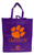 Clemson Tigers Printed Non-Woven Polypropylene Reusable Grocery Tote Bag