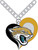 NFL Football Swirl Heart Necklace Pick Your Team