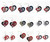 MLB Baseball Swirl Heart Earrings Pick Your Team