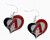 MLB Baseball Swirl Heart Earrings Pick Your Team