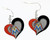 MLB Baseball Swirl Heart Earrings Pick Your Team