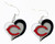 MLB Baseball Swirl Heart Earrings Pick Your Team