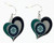 MLB Baseball Swirl Heart Earrings Pick Your Team