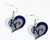 MLB Baseball Swirl Heart Earrings Pick Your Team