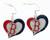 MLB Baseball Swirl Heart Earrings Pick Your Team