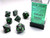 Chessex Gemini Black-Grey/Green Polyhedral 7 Die Set