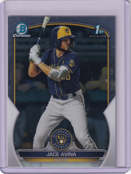 2023 Bowman Chrome #BCP150 Jace Avina Milwaukee Brewers