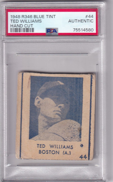 1948 R346 Blue Tint #44 Ted Williams PSA A Boston Red Sox