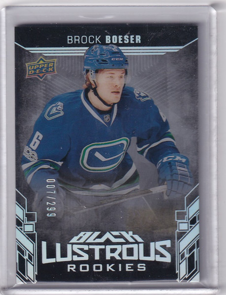 2017-18 Upper Deck Black Lustrous Brock Boeser Vancouver Canucks 7/299