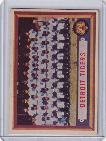 1957 Topps Baseball #198 Detroit Tigers Team