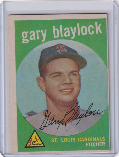 1959 Topps Baseball #539 Gary Blaylock - St. Louis Cardinals RC