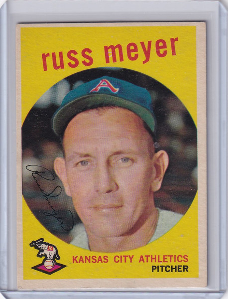 1959 Topps Baseball #482 Russ Meyer - Kansas City Athletics