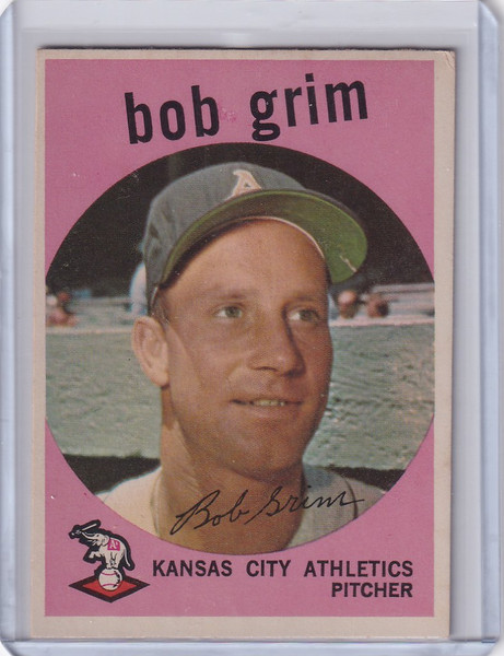 1959 Topps Baseball #423 Bob Grim - Kansas City Athletics