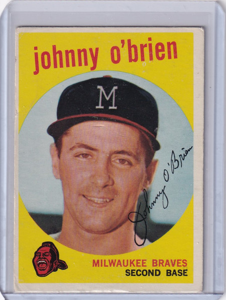 1959 Topps Baseball #499 Johnny O'Brien - Milwaukee Braves