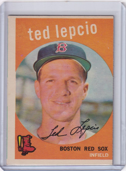 1959 Topps Baseball #348 Ted Lepcio - Boston Red Sox