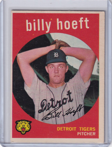 1959 Topps Baseball #343 Billy Hoeft - Detroit Tigers