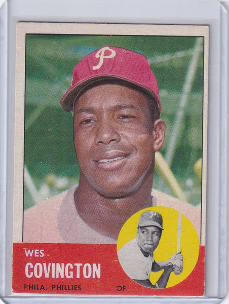 1963 Topps 529 Wes Covington - Philadelphia Phillies
