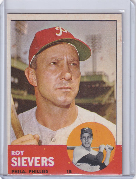 1963 Topps 283 Roy Sievers - Philadelphia Phillies