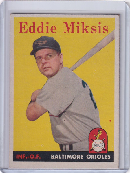1958 Topps #121 Eddie Miksis  - Baltimore Orioles