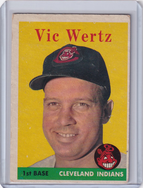 1958 Topps #170 Vic Wertz - Cleveland Indians