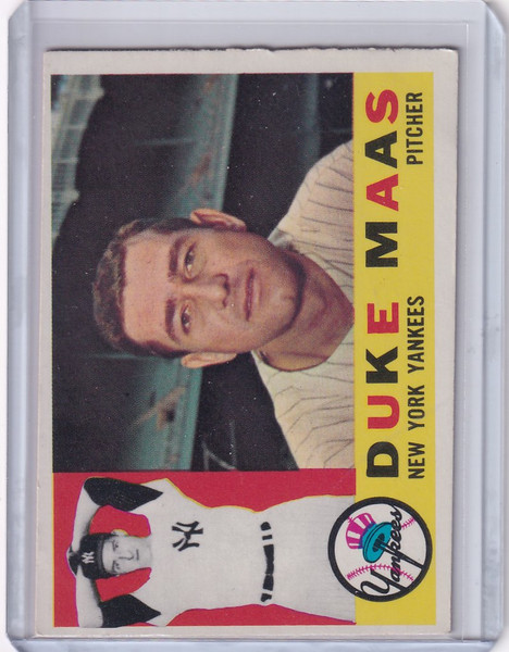 1960 Topps #421 Duke Maas - New York Yankees