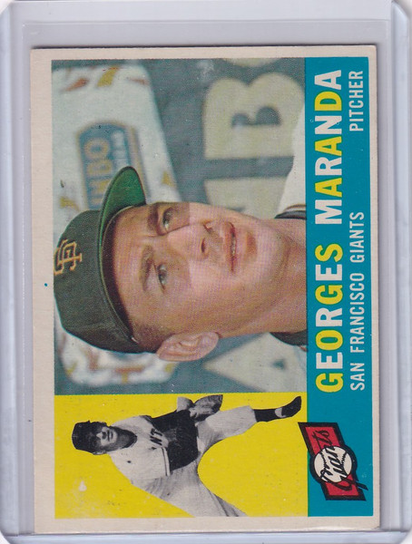 1960 Topps #479 Georges Maranda - San Francisco Giants RC