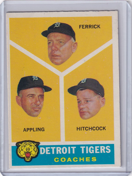 1960 Topps #461 Tigers Coaches