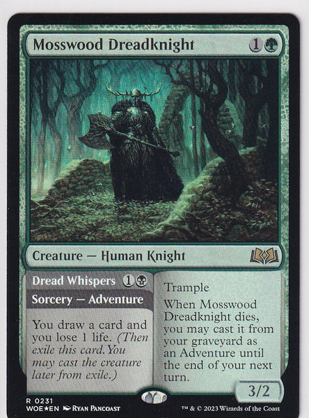 Magic Wilds of Eldraine 231 Mosswood Dreadknight Near Mint Foil