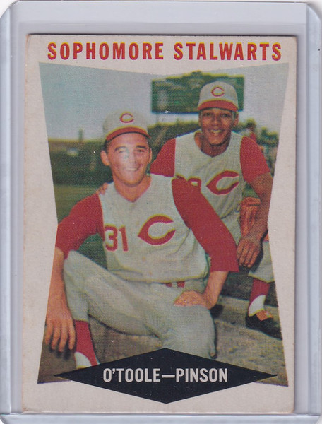 1960 Topps #32 Sophomore Stalwarts - O'Toole / Pinson