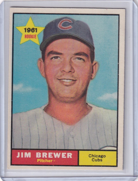 1961 Topps #317 Jim Brewer - Chicago Cubs RC