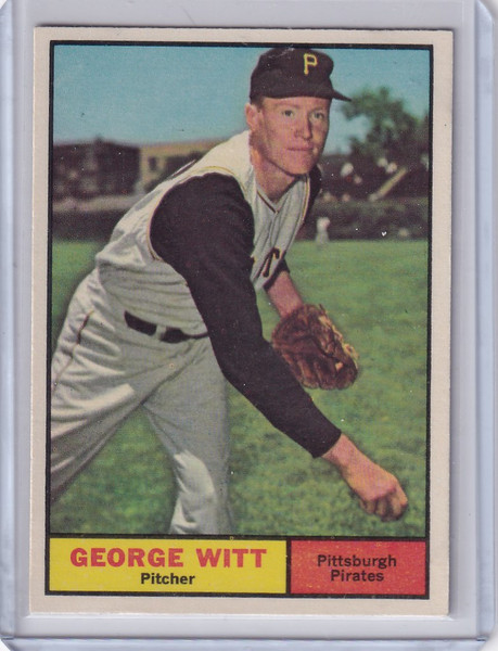 1961 Topps #286 George Witt - Pittsburgh Pirates