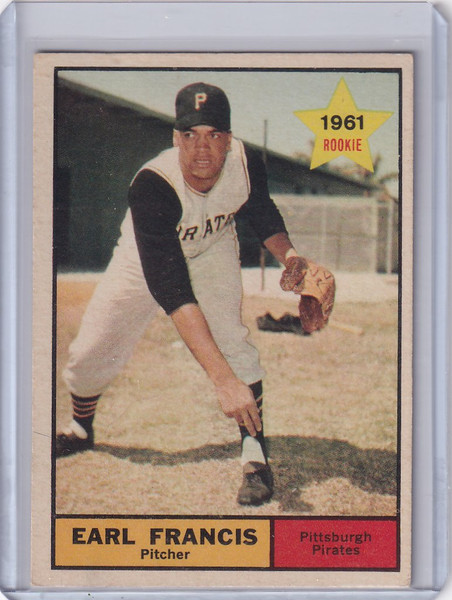 1961 Topps #54 Earl Francis - Pittsburgh Pirates RC