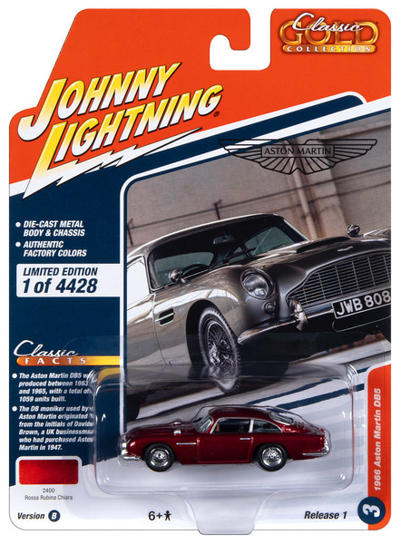 Johnny Lightning JLCG031 Classic Gold VER B 1966 Aston Martin DB5 Rossa