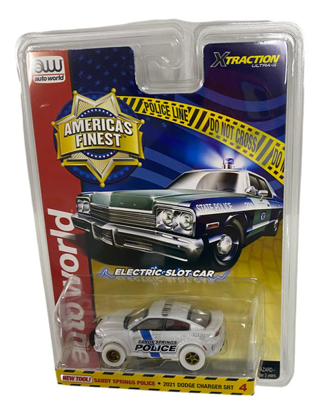 Auto World Xtraction Americas Finest SC397 Slot Car 2021 Dodge Charger SRT CHASE