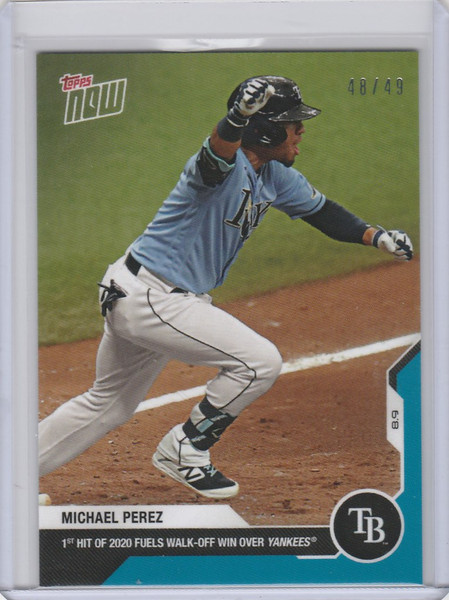 2020 Topps Now Parallel #78 Michael Perez Tampa Bay Rays 48/49