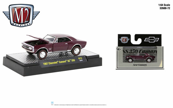 M2 Machines 1:64 Detroit Muscle 1967 Chevrolet Camaro SS 350  Release 72