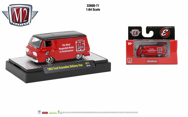 M2 Machines 1:64 Detroit Muscle 1963 Ford Econoline Delivery Van Release 71