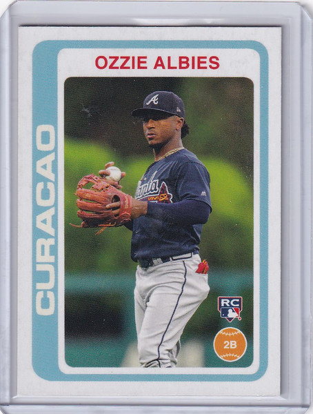 2018 TOPPS THROWBACK THURSDAY #109 OZZIE ALBIES ATLANTA BRAVES