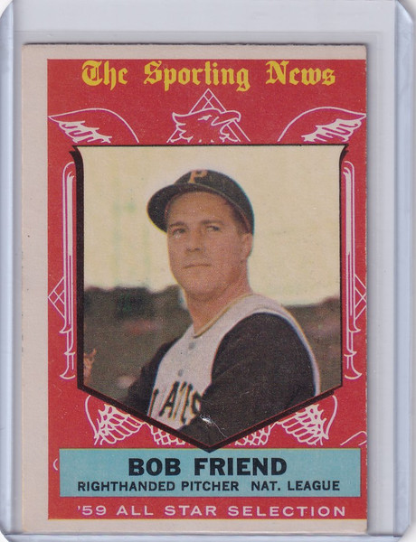 1959 Topps Baseball #569 Bob Friend - Pittsburgh Pirates AS