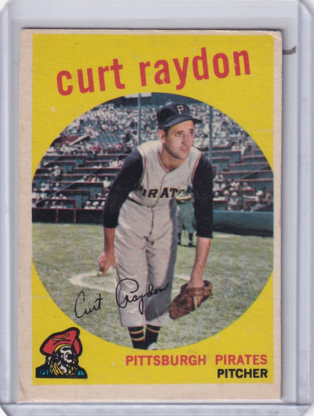 1959 Topps Baseball #305 Curt Raydon - Pittsburgh Pirates RC