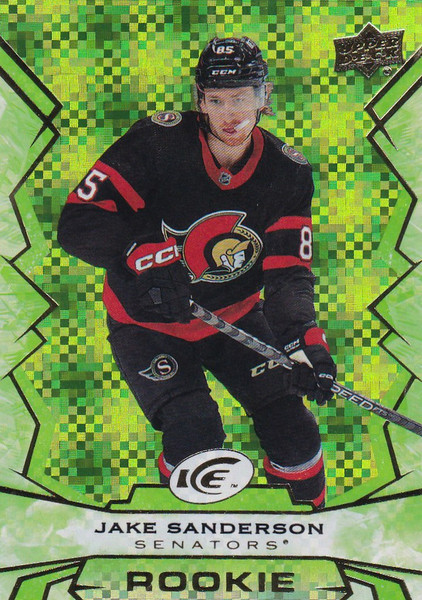 2022-23 Upper Deck Ice Green #108 Jake Sanderson Ottawa Senators