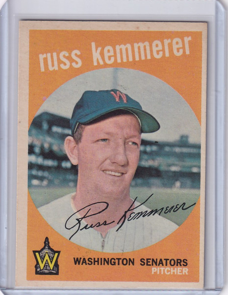 1959 Topps Baseball #191 Russ Kemmerer - Washington Senators
