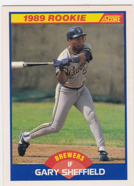 1989 Score #625 Gary Sheffield Rookie Card Milwaukee Brewers