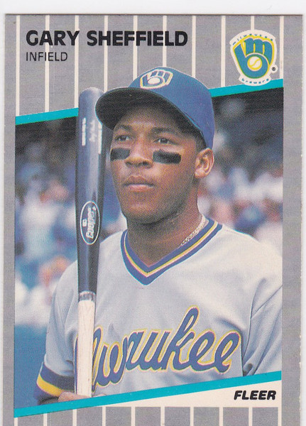 1989 Fleer #196 Gary Sheffield Rookie Card Milwaukee Brewers