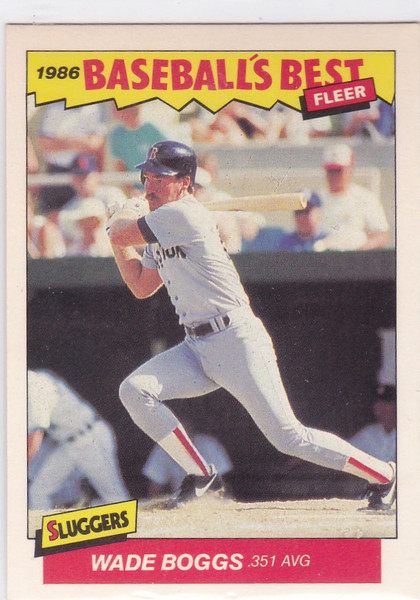 1986 Fleer Baseball's Best #2 Wade Boggs  Boston Red Sox